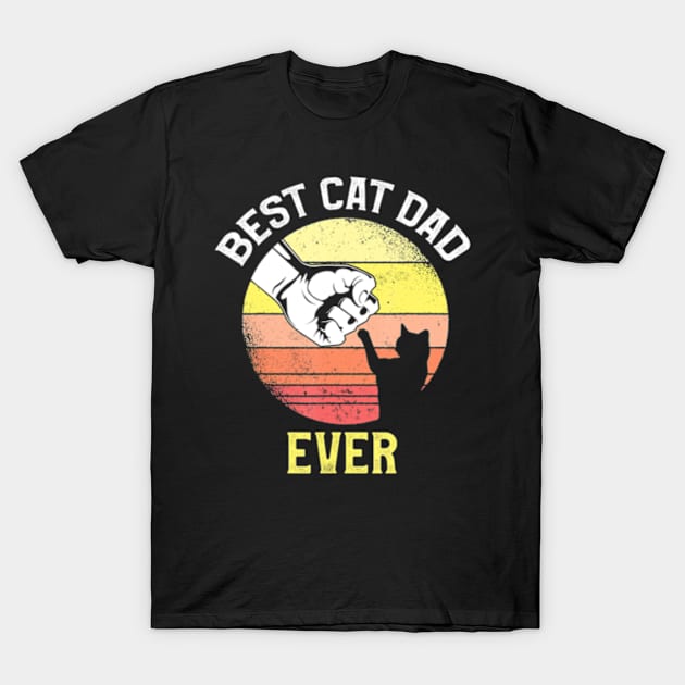 Best Cat Dad Ever Cat Daddy 8Y T-Shirt by StuSpenceart